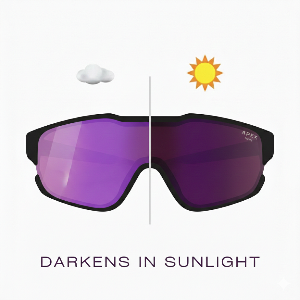 TrueView Photochromic Glasses Anti Fog Lens - Galaxy Purple