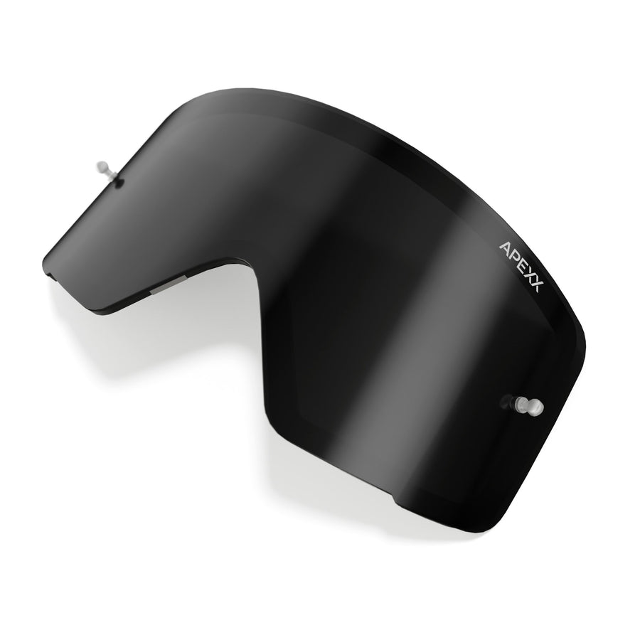 Dark tint anti-fog goggle lens